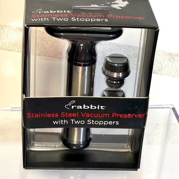 Rabbit stainless steel comes with two stoppers new in box - Picture 1 of 4